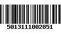 Código de Barras 5013111002851