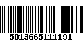 Código de Barras 5013665111191