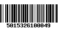 Código de Barras 5015326100049