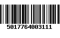 Código de Barras 5017764003111