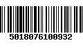 Código de Barras 5018076100932