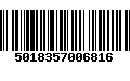 Código de Barras 5018357006816