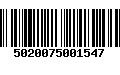 Código de Barras 5020075001547