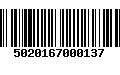 Código de Barras 5020167000137