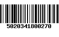 Código de Barras 5020341800270