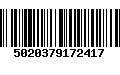Código de Barras 5020379172417