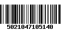 Código de Barras 5021047105140