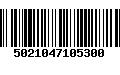 Código de Barras 5021047105300