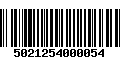 Código de Barras 5021254000054