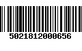 Código de Barras 5021812000656