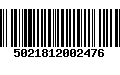 Código de Barras 5021812002476