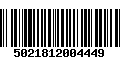 Código de Barras 5021812004449