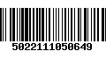 Código de Barras 5022111050649