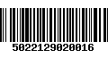 Código de Barras 5022129020016