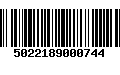 Código de Barras 5022189000744