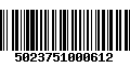 Código de Barras 5023751000612