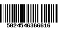 Código de Barras 5024546366616