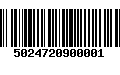 Código de Barras 5024720900001