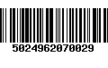 Código de Barras 5024962070029