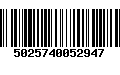 Código de Barras 5025740052947