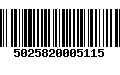 Código de Barras 5025820005115