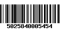 Código de Barras 5025840005454