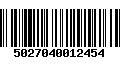 Código de Barras 5027040012454