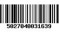 Código de Barras 5027040031639