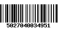 Código de Barras 5027040034951