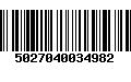 Código de Barras 5027040034982