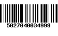 Código de Barras 5027040034999