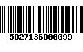 Código de Barras 5027136000099