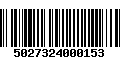 Código de Barras 5027324000153