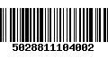 Código de Barras 5028811104002