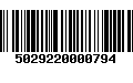 Código de Barras 5029220000794