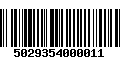 Código de Barras 5029354000011