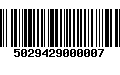 Código de Barras 5029429000007