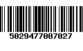 Código de Barras 5029477007027