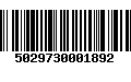 Código de Barras 5029730001892