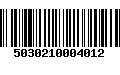 Código de Barras 5030210004012