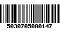 Código de Barras 5030705000147