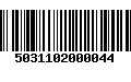 Código de Barras 5031102000044