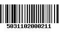 Código de Barras 5031102000211