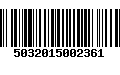 Código de Barras 5032015002361