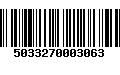 Código de Barras 5033270003063