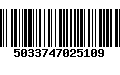 Código de Barras 5033747025109