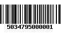 Código de Barras 5034795000001