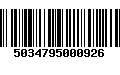 Código de Barras 5034795000926