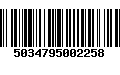 Código de Barras 5034795002258