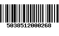 Código de Barras 5038512000268